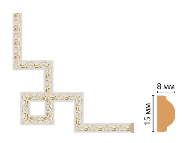 Декоративный угловой элемент DECOMASTER 130C-3-54 (200*200мм)