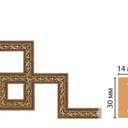 Декоративный угловой элемент DECOMASTER 157-3-3 (300*300мм)